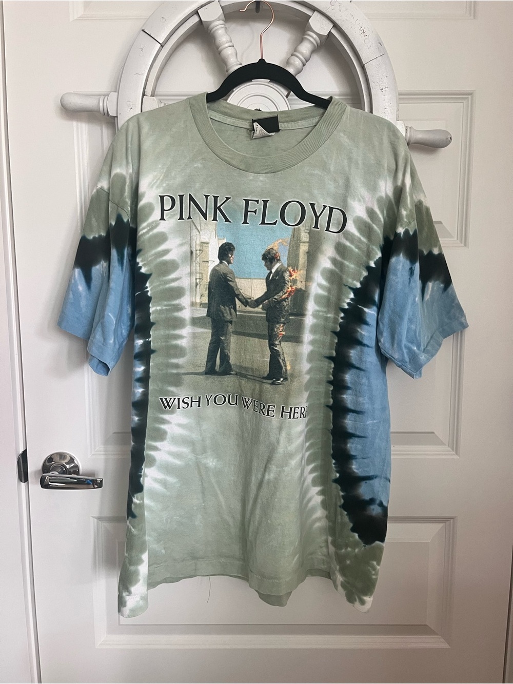 Vintage ‘90s Liquid Blue Pink Floyd 'Wish You Were Here' Tie-Dye Tee
